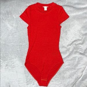 H&M red bodysuit